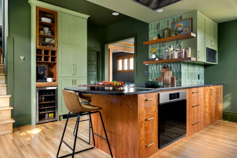Color Drenched Kitchen Remodel in St. Paul, MN by White Crane Design:Build project photo